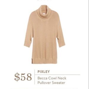 Stitch Fix l Pixley Becca Cowl Neck Pullover Sweater, Small / Medium